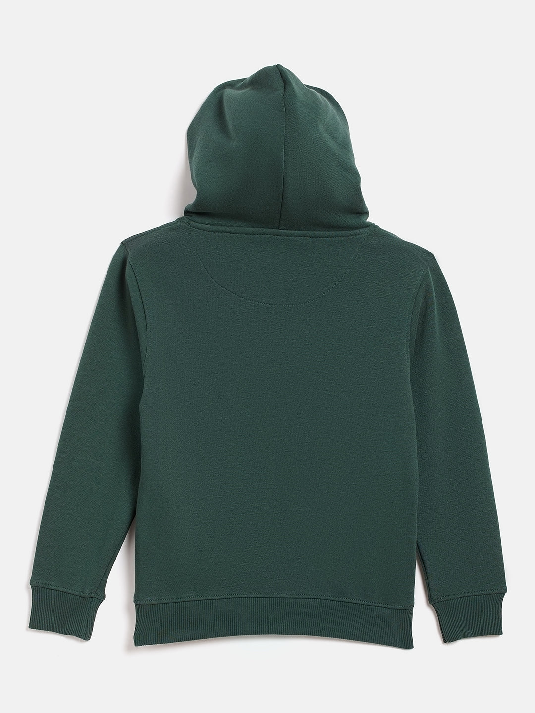 Green Printed Hooded Sweatshirt - Girls Sweatshirts