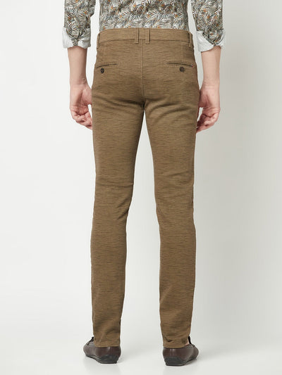  Brown Textured Trousers