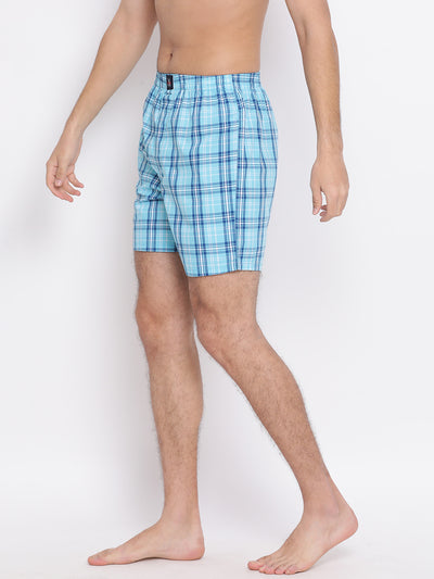 Blue Checked boxer - Men Boxers