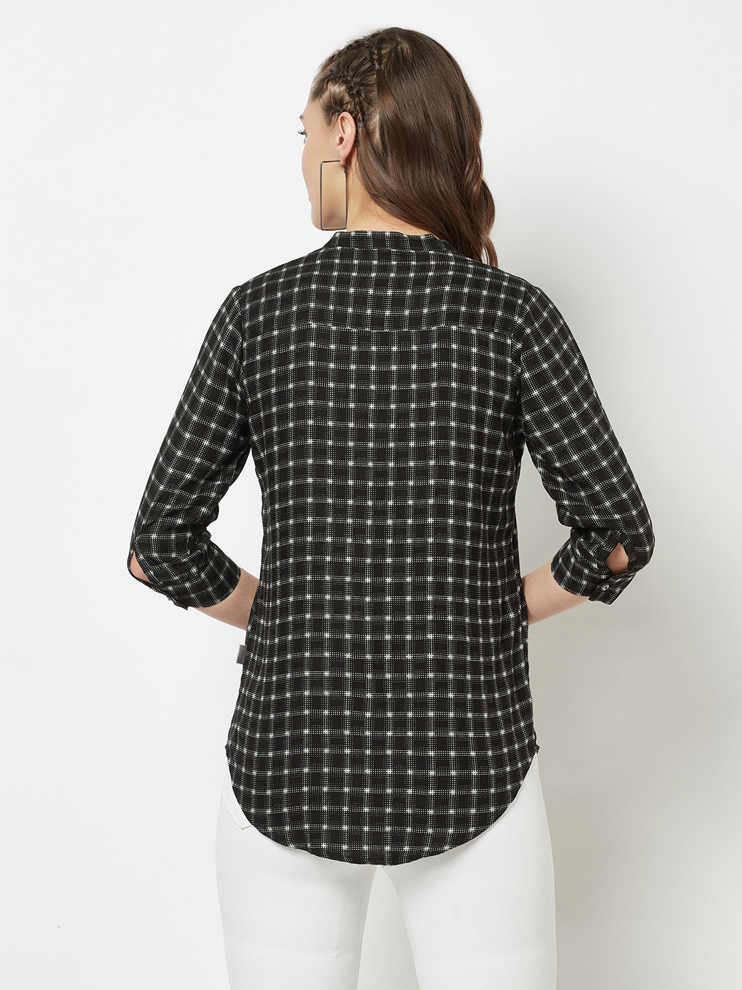  Black Dot-Checked Shirt 