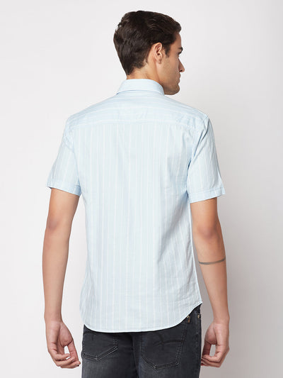  Striped Blue Shirt 