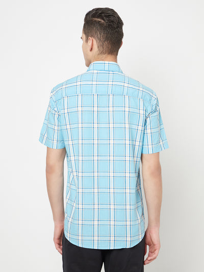 Blue Checked Shirt - Men Shirts