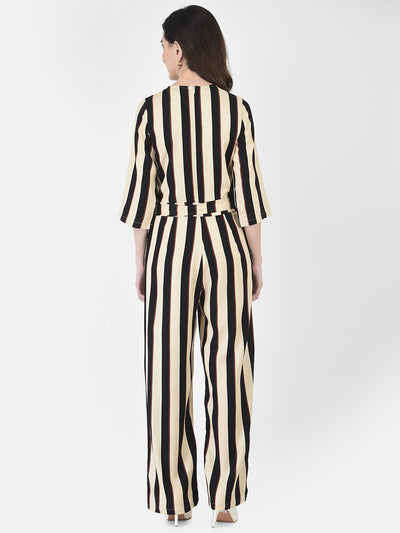 Bee Striped Jumpsuit - Women Dungarees