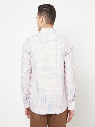 Light Pink Checked Shirt - Men Shirts