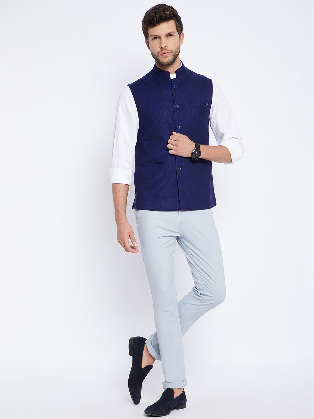 Navy Blue Waistcoat - Men Waist Coat