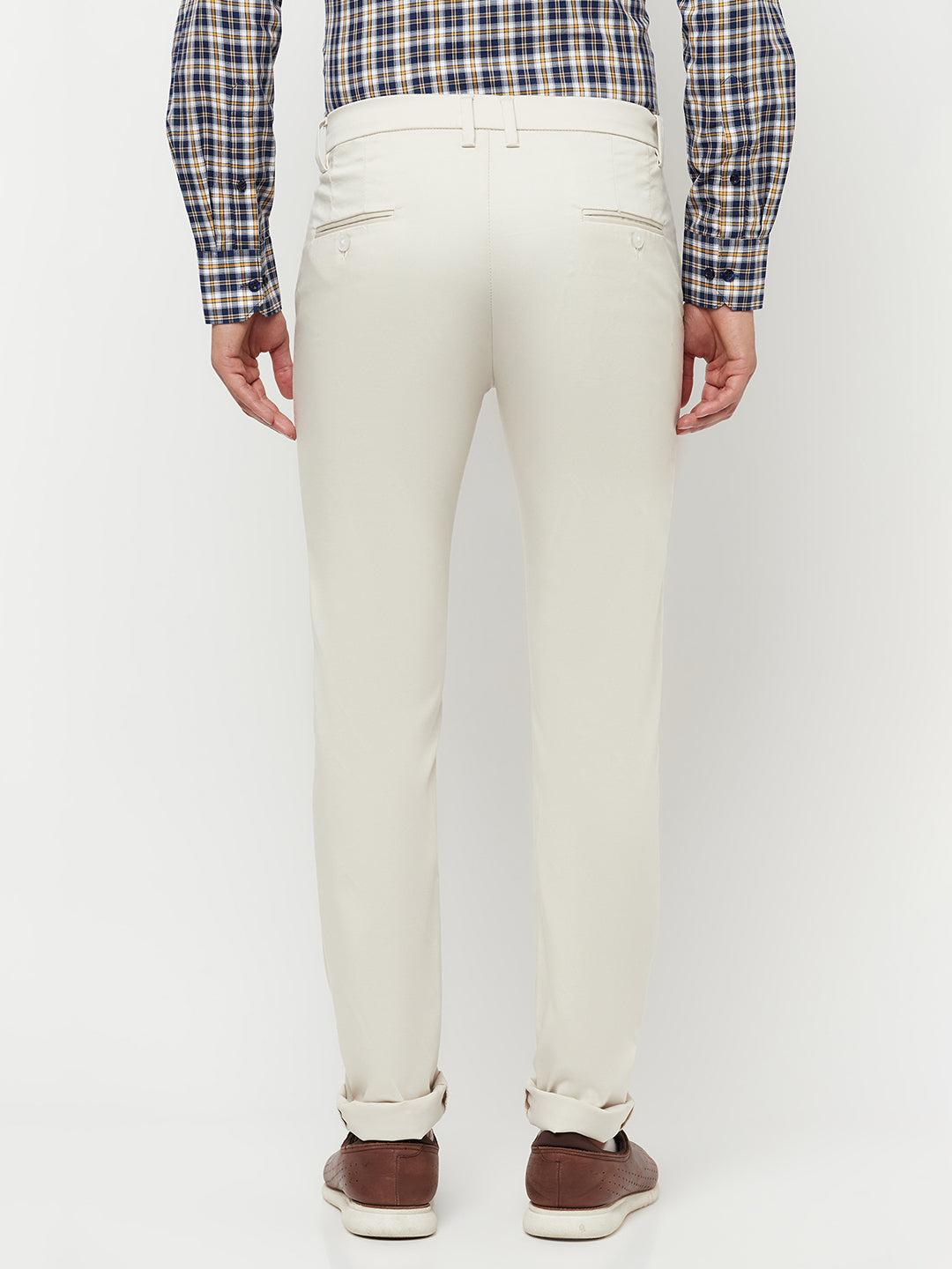 Cream Trousers - Men Trousers