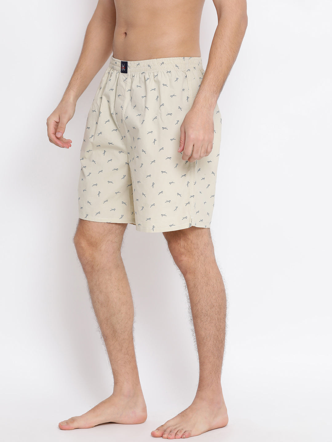 Cream Printed Boxers - Men Boxers