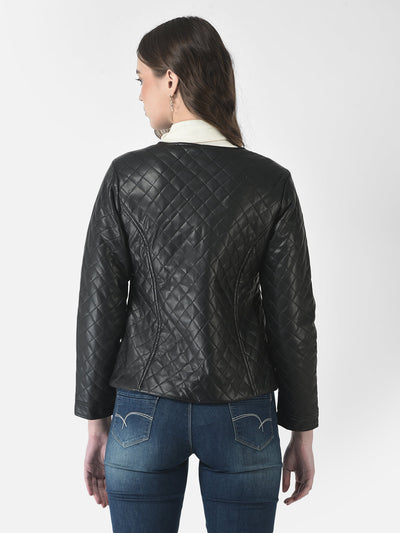  Black Quilted Leather Jacket