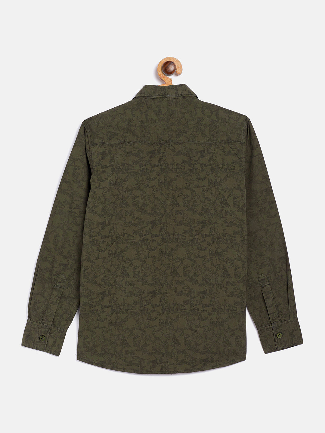 Olive Printed Causal Shirt - Boys Shirts