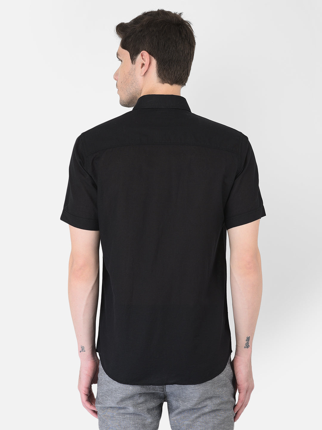 Black Linen Shirt - Men Shirts
