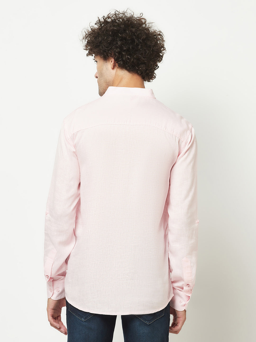  Baby Pink Shirt Style Kurta 