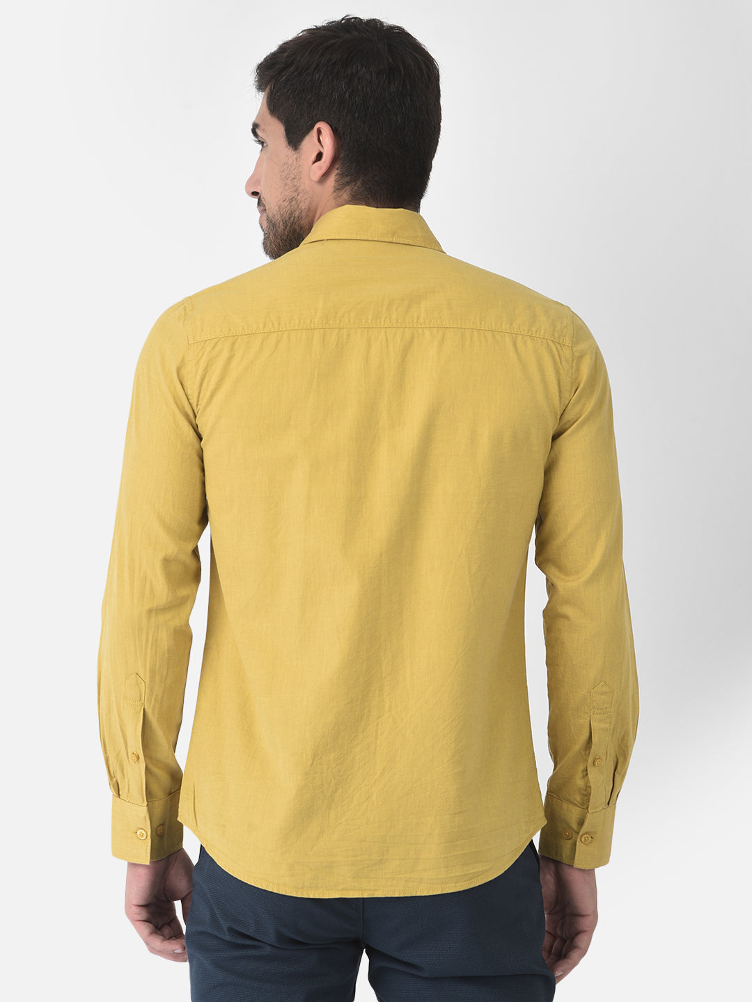Yellow Button Down Shirt - Men Shirts