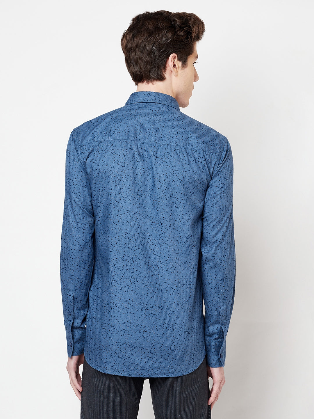 Blue Printed Shirt - Men Shirts