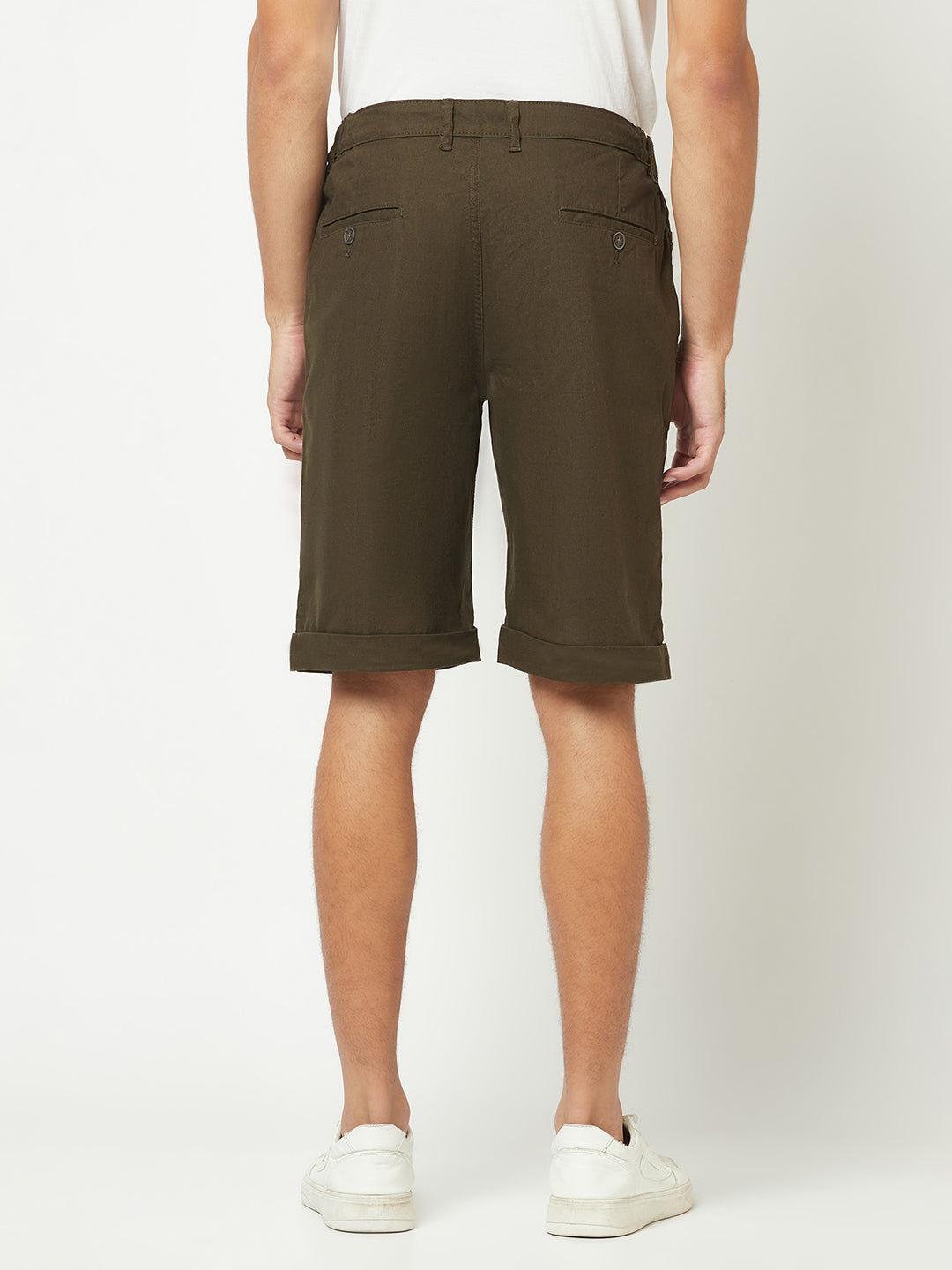  Olive Green Chino Shorts