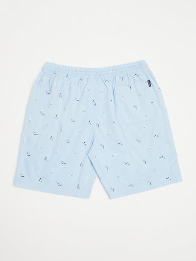 Blue Printed Boxer - Boys Boxers