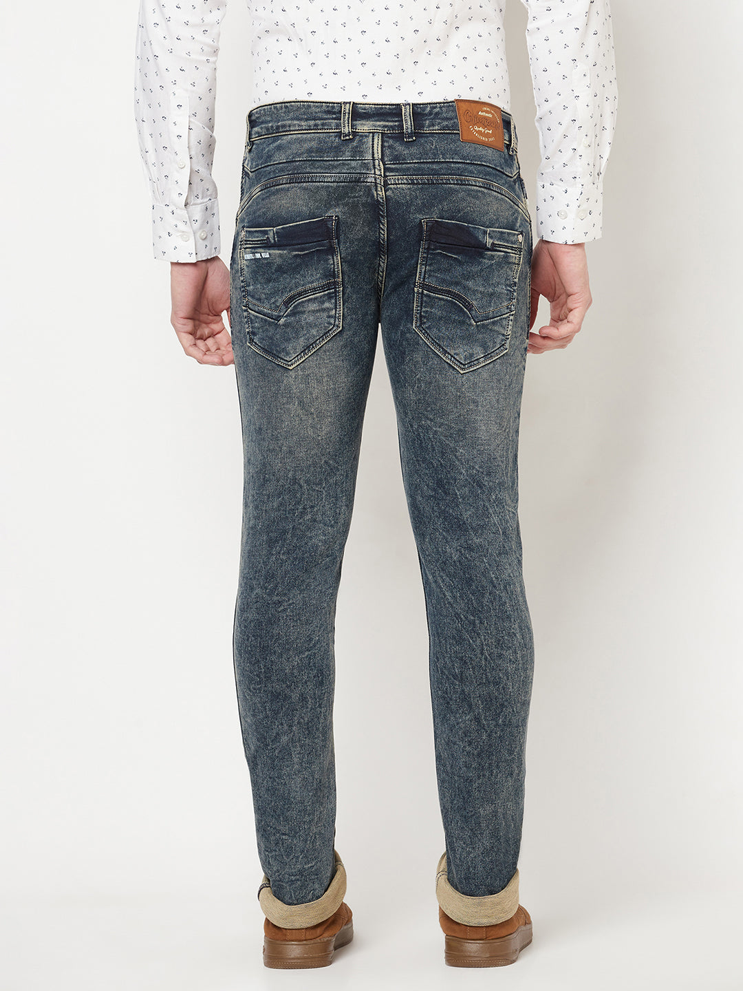 Blue Heavy Fade Jeans - Men Jeans