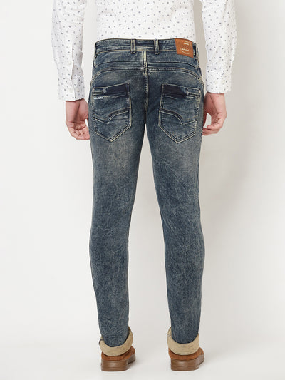 Blue Heavy Fade Jeans - Men Jeans