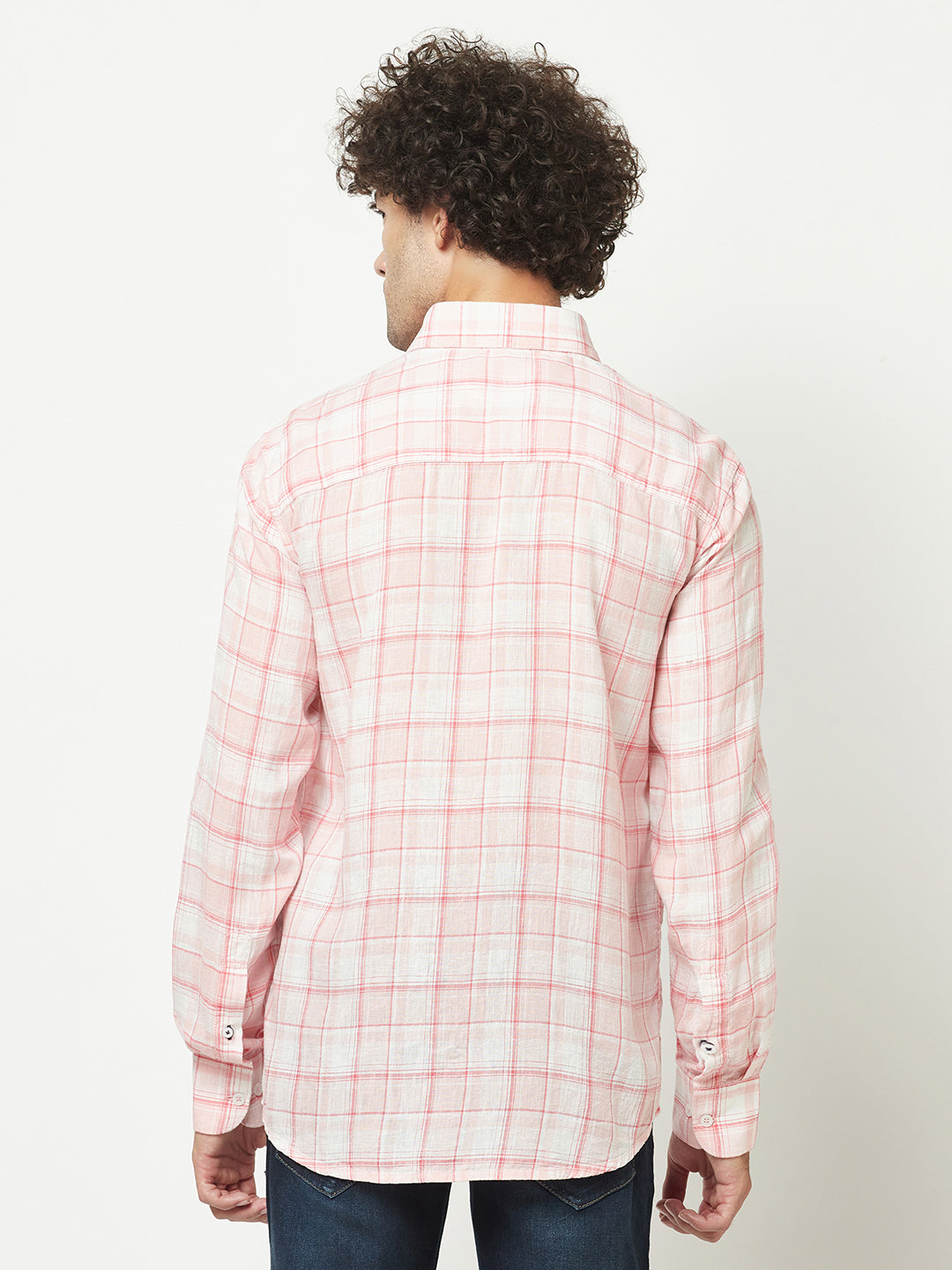 Pink Tartan Checked Flannel Shirt 