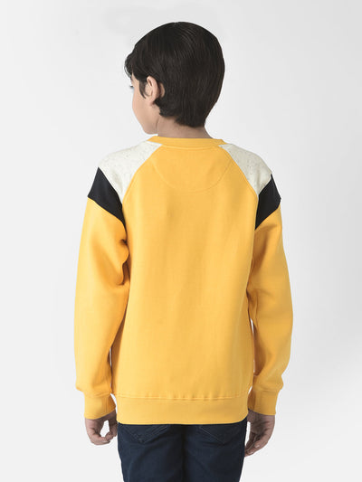  Yellow Brand-Typographic Sweatshirt 