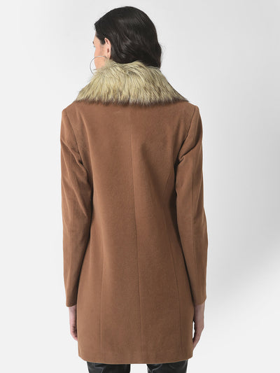  Tan Fur-Neck Coat