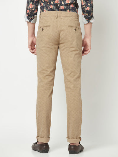  Light Fawn Textured Trousers