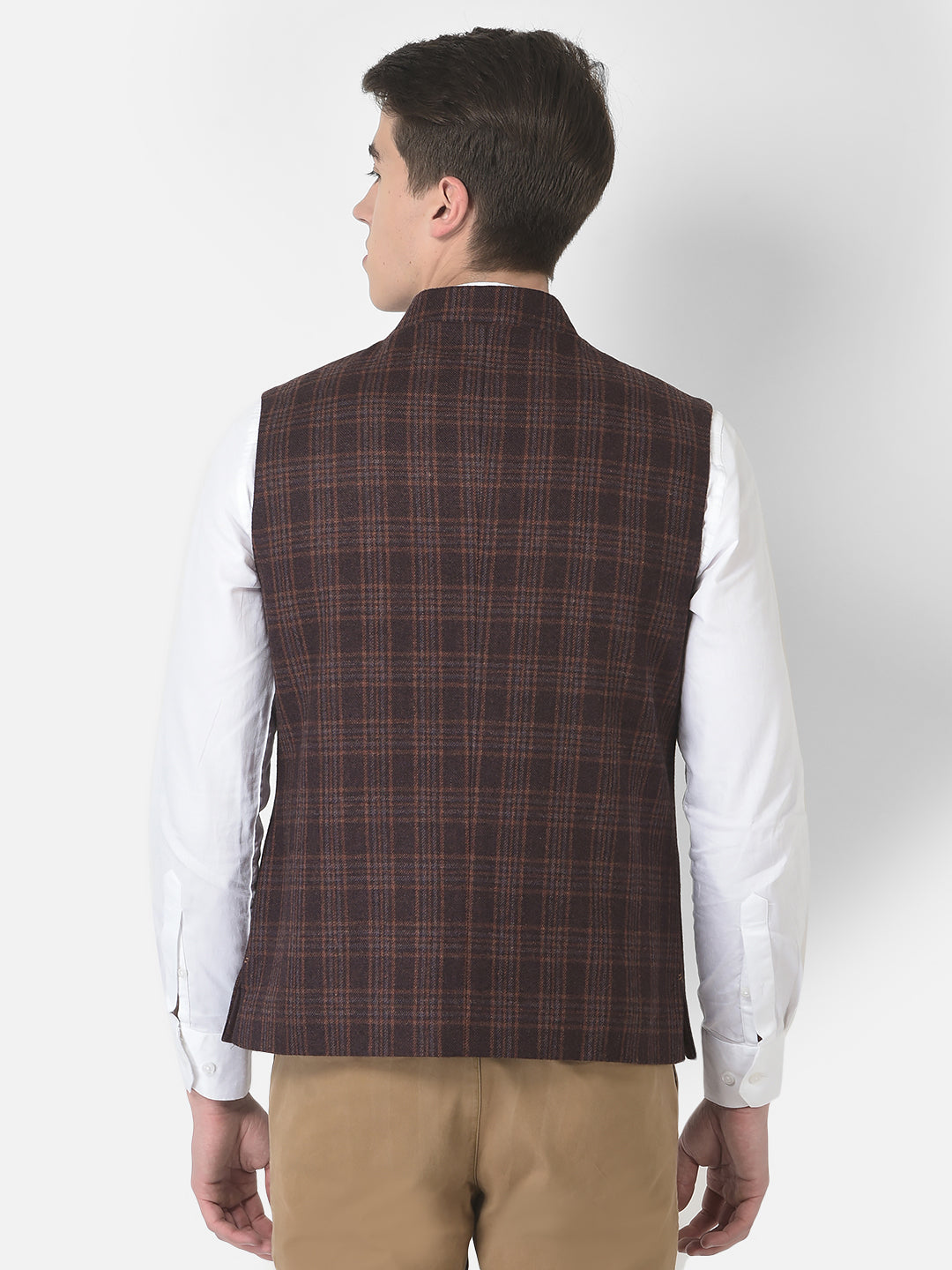  Purple Checked Waistcoat