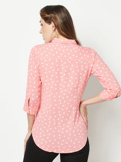  Pink Polka-Dotted Shirt