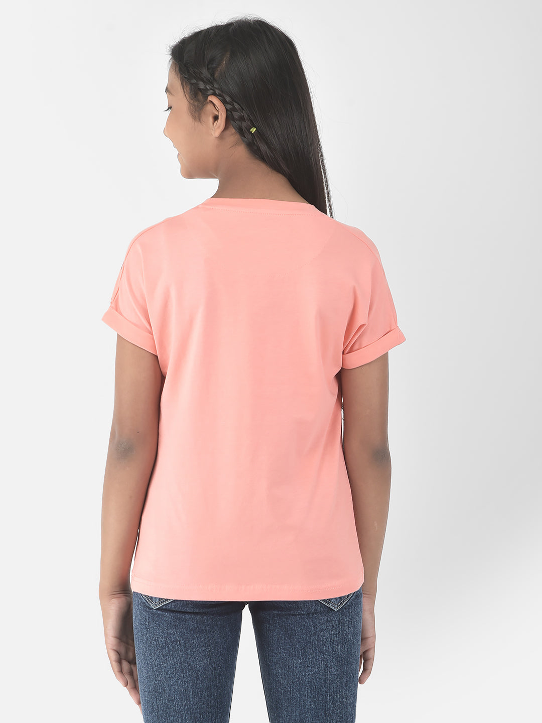  Coral Intense Typographic T-Shirt