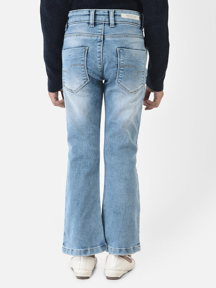 Light Blue Denims in Boot-Cut Style 