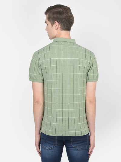  Checked Fern Polo T-Shirt