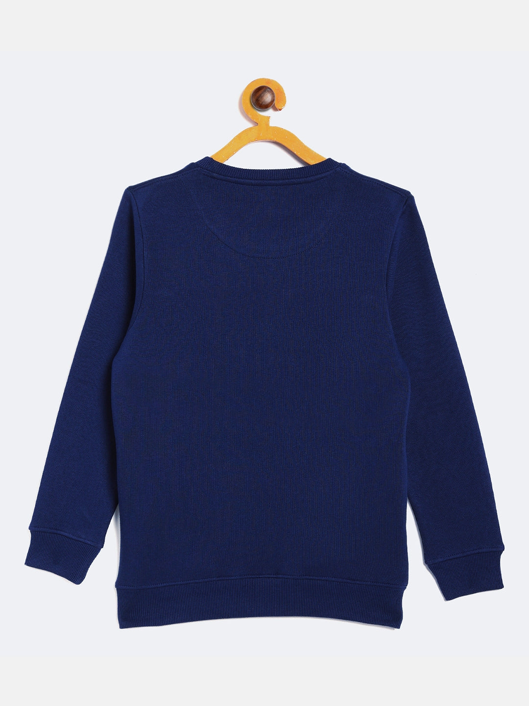 Navy Blue colour Colourblocked Round Neck Sweatshirt - Boys Sweatshirts