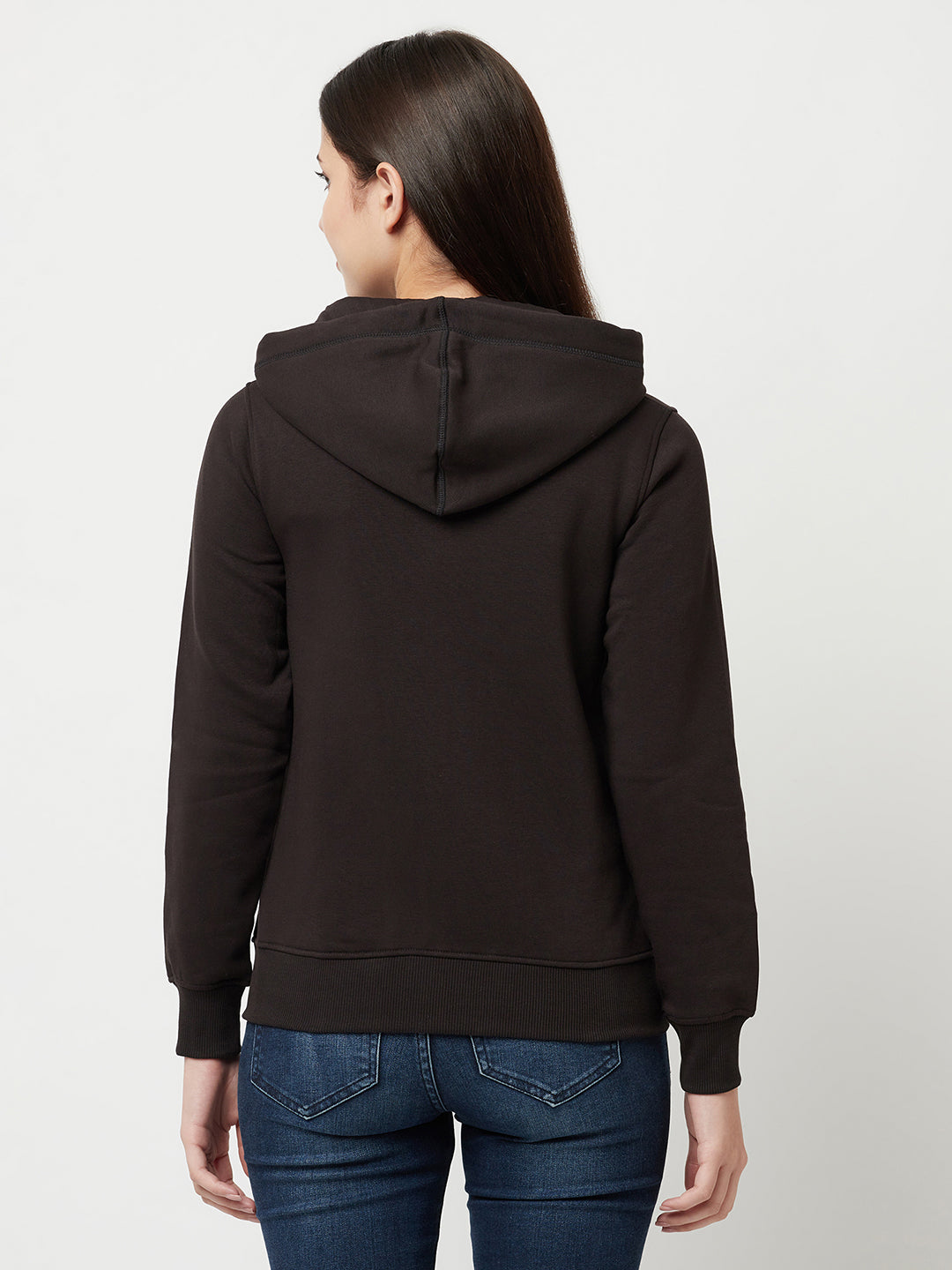 Black Zipper Sweatshirt-Women Sweatshirts-Crimsoune Club