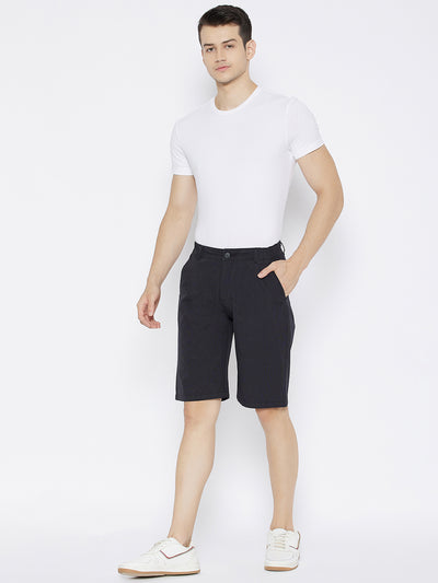 Black Slim Fit Shorts - Men Shorts