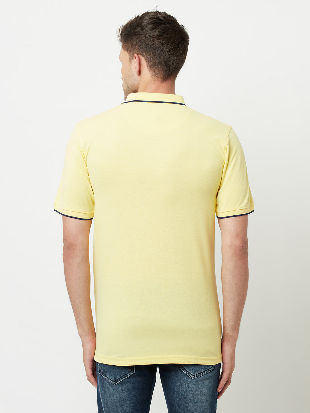 Yellow Polo T-Shirt-Men T-Shirts-Crimsoune Club