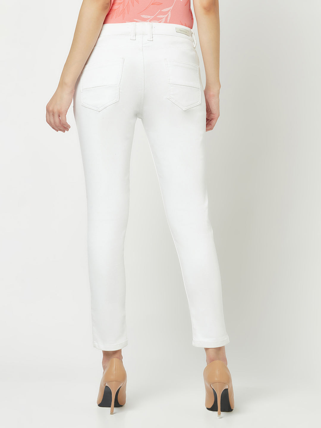  Slim-Fit White Jeans
