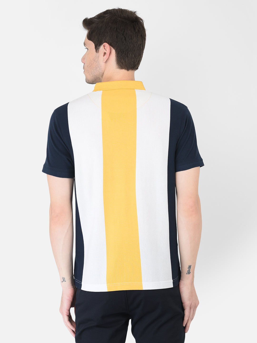 Multi Colourblocked Polo T-Shirt - Men T-Shirts