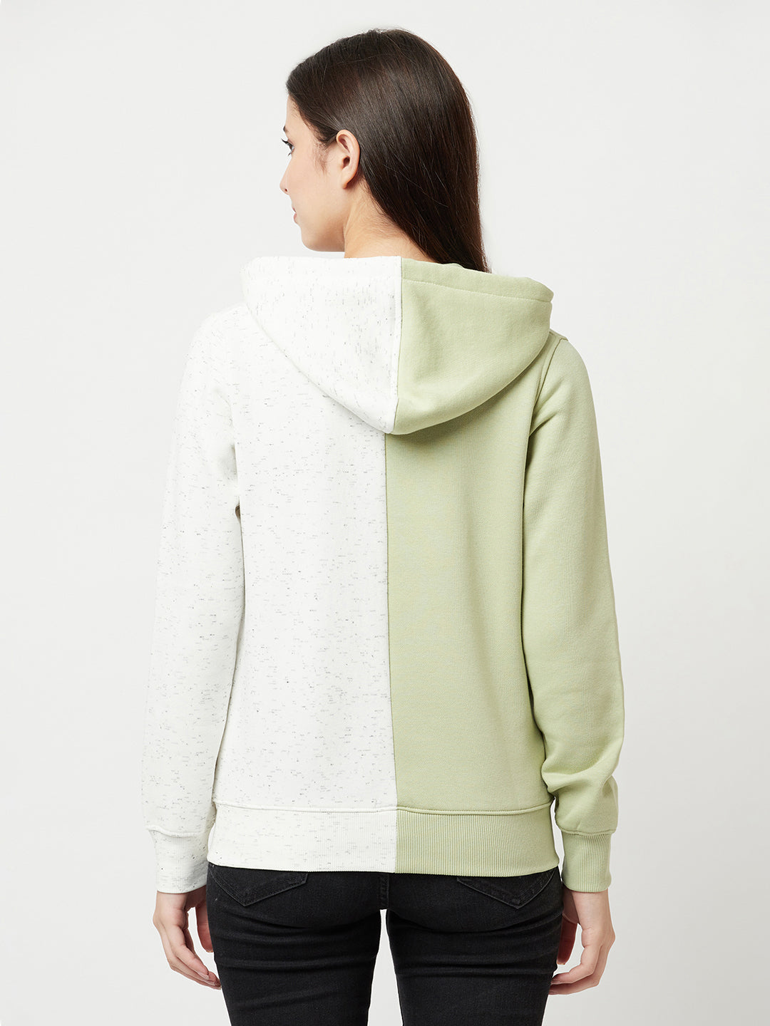 Colourblocked Zipper Sweatshirt-Women Sweatshirts-Crimsoune Club