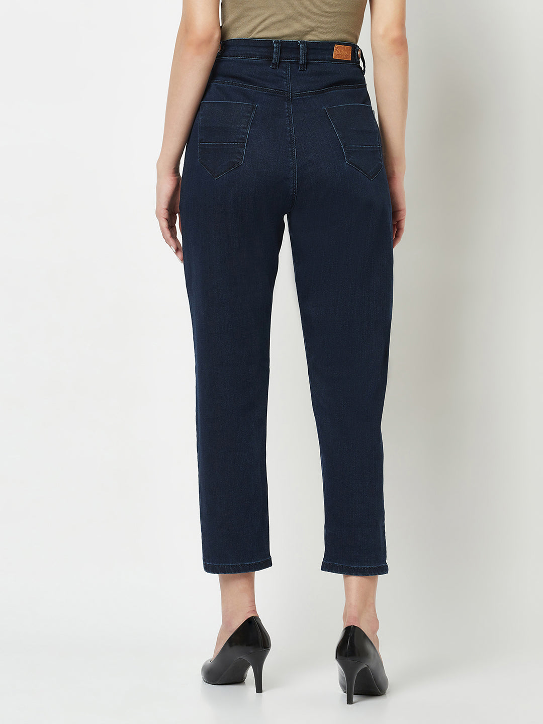 Blue High-Waisted Culottes 