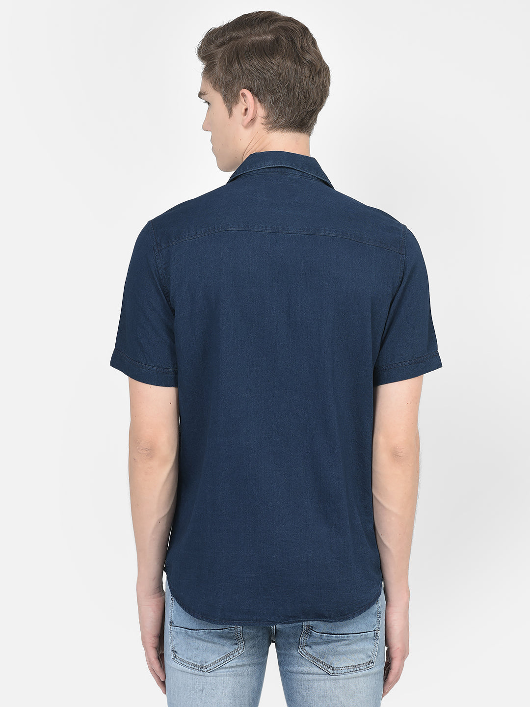  Short-Sleeved Denim Shirt