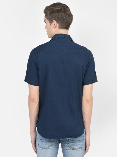  Short-Sleeved Denim Shirt