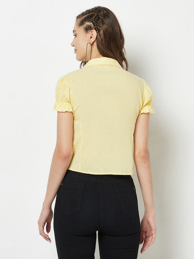  Yellow Scrunched Top