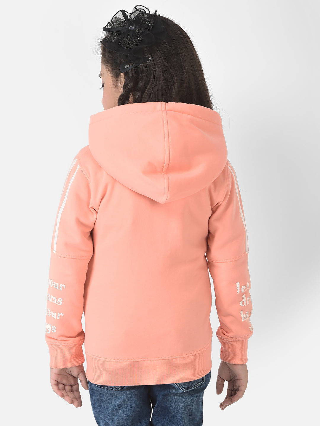  Peach Sweatshirt with Typographic Detail 