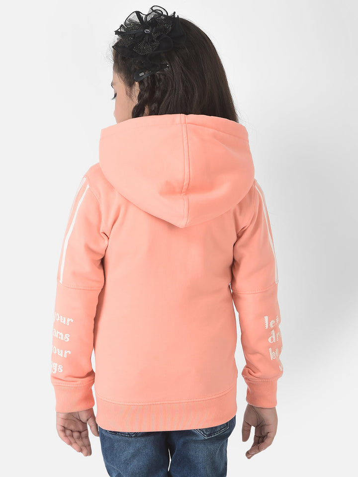  Peach Sweatshirt with Typographic Detail 
