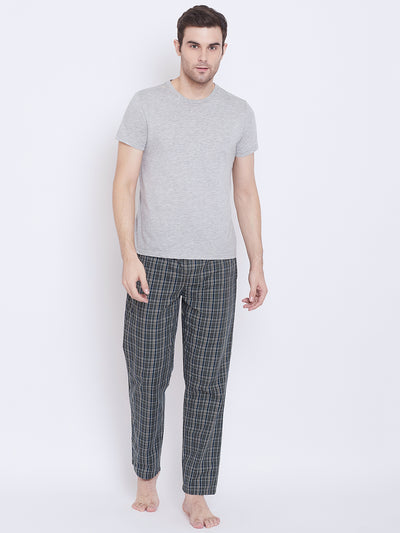 Checked Straight Lounge Pants - Men Lounge Pants