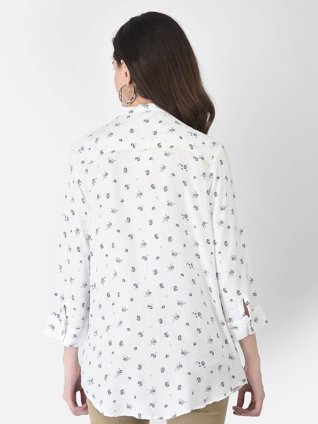 Longline Floral Shirt - Women Shirts