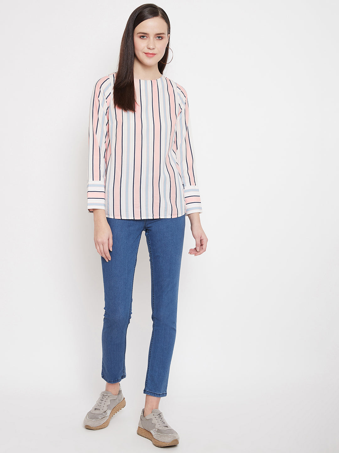 Pink Striped Top - Women Tops