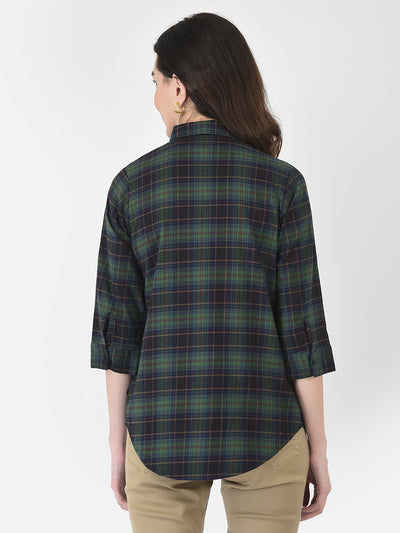 Green Checked Shirt - Women Shirts