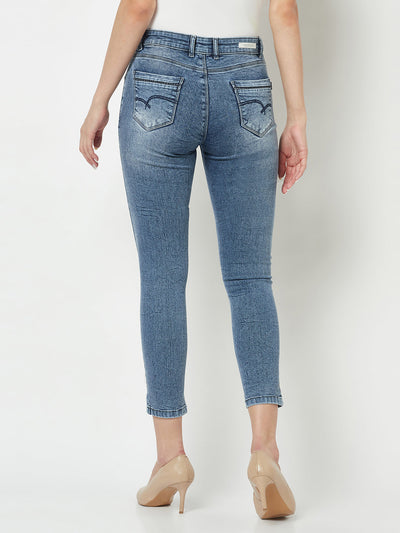  Blue Ankle-Fit Jeans