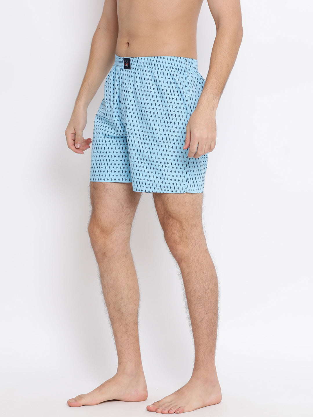 Blue Printed Boxer - Men Boxers