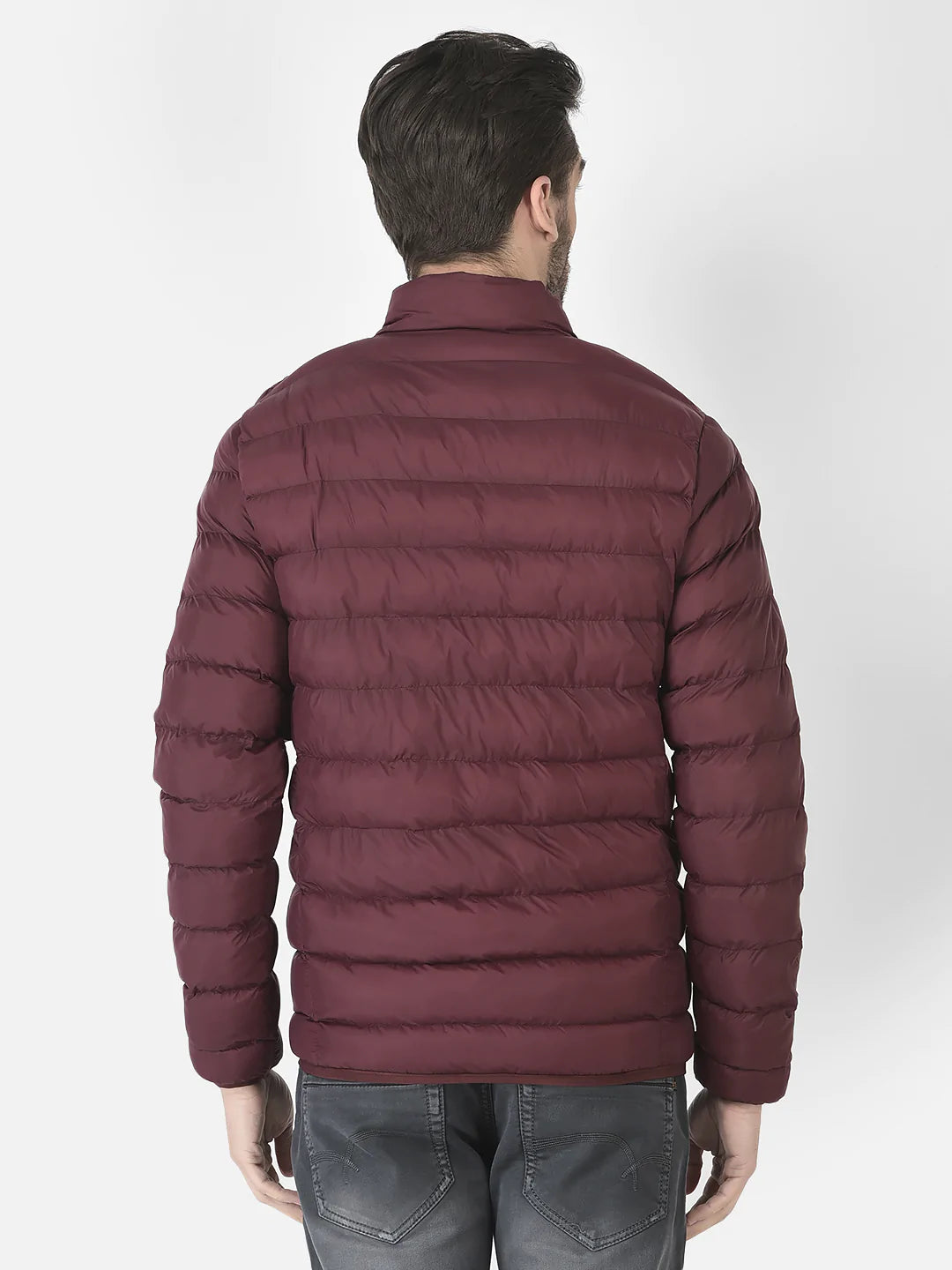 Puffer Jacket in Wine Color Crimsoune Club